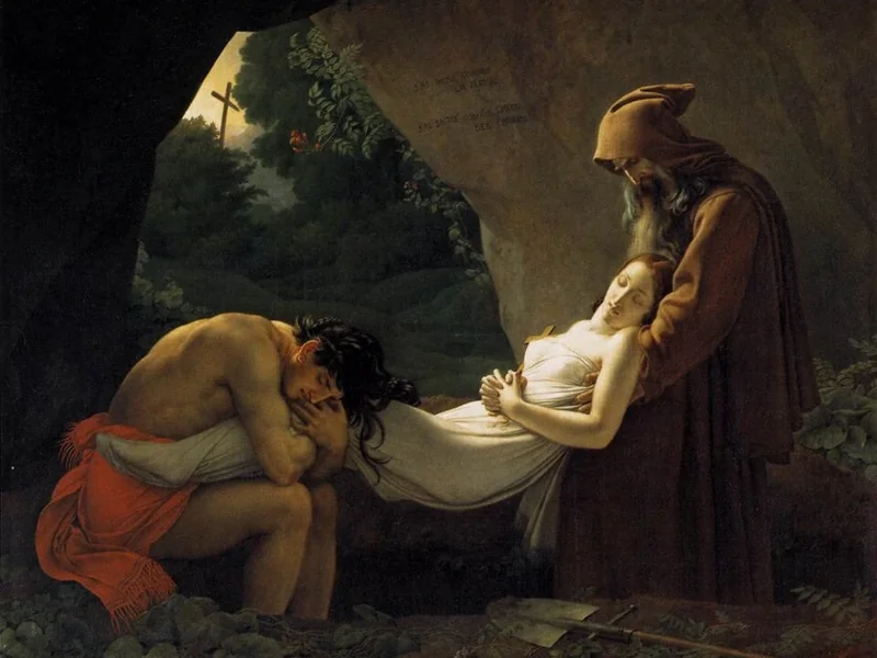 1785-Jean-Jacques Monanteuil - La sepoltura di Atala - Museo del Louvre, Parigi